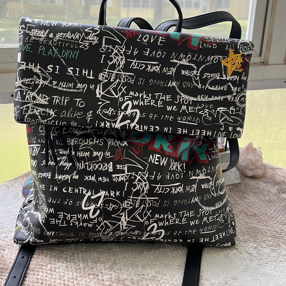 DONNA KARAN GRAFFITI BACKPACK.. NWOT